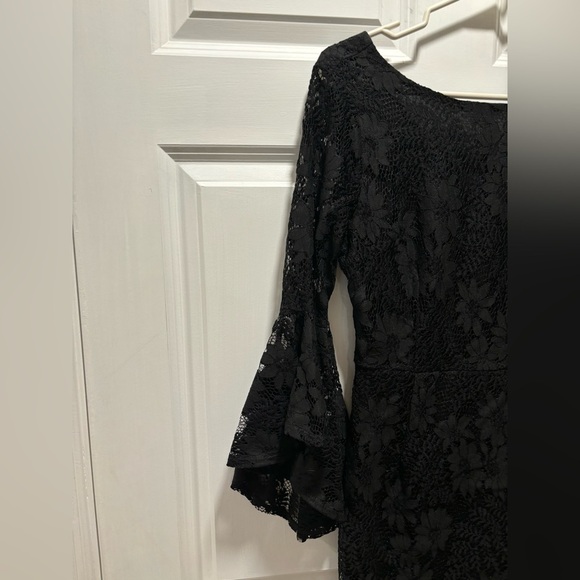 Lulus Allure Em Black Lace Flounce Dress Phase​​​​ - Picture 7 of 10